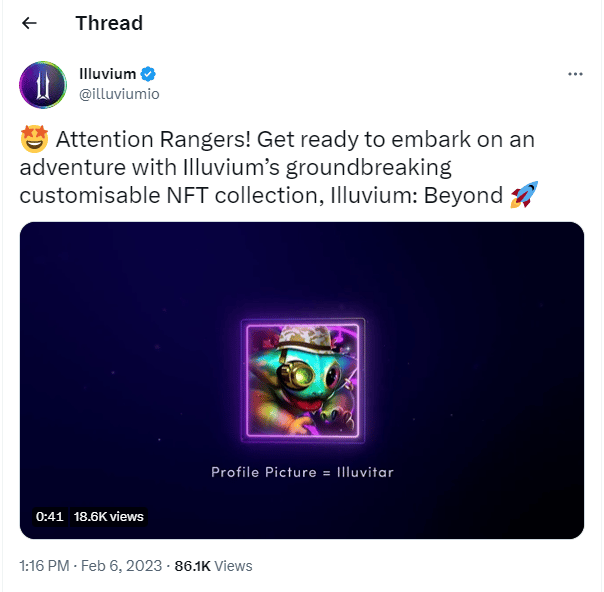 Illuvium DAO announces Illuvium Beyond and a unique NFT collection as Illuvitars for its fans, these customizable NFTs will work everywhere in the Illuvium Universe.