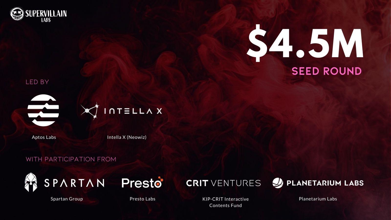 Supervillain Labs $4.5M Funding – Web3 Gaming with Aptos and Intella X