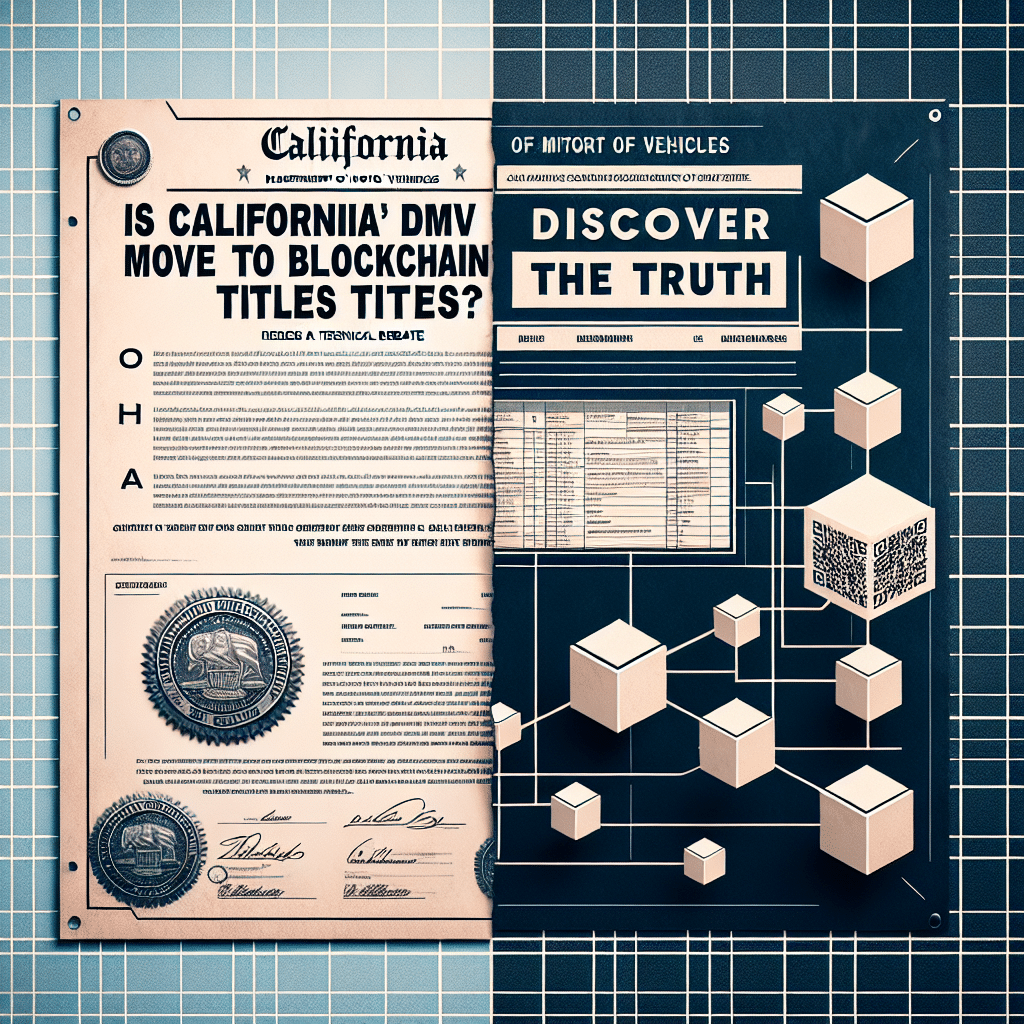 Is California’s DMV Move to Blockchain Titles Just for Show? Discover the Truth