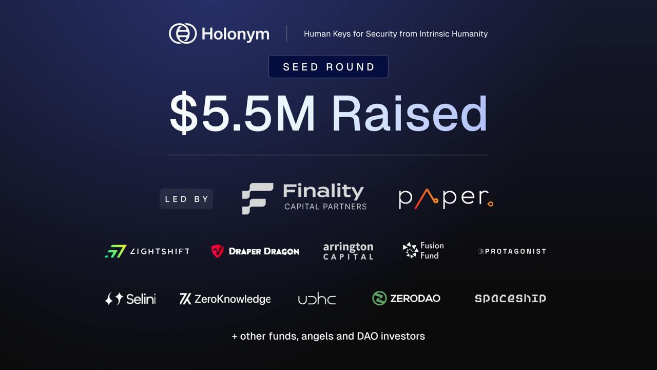 Revolutionizing Identity: Holonym Foundation Raises $5.5M for Digital Personhood