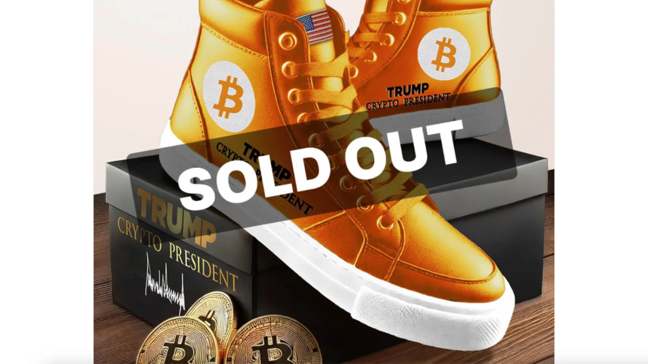 Trump’s Limited Edition Bitcoin Kicks Fly Off Shelves, Prices Skyrocket