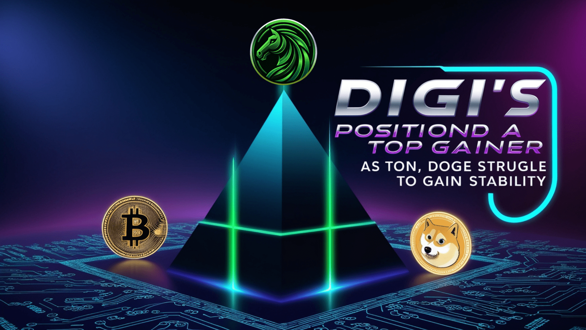 DIGI’s Positioned A Top Gainer As TON, DOGE Struggle To Gain Stability