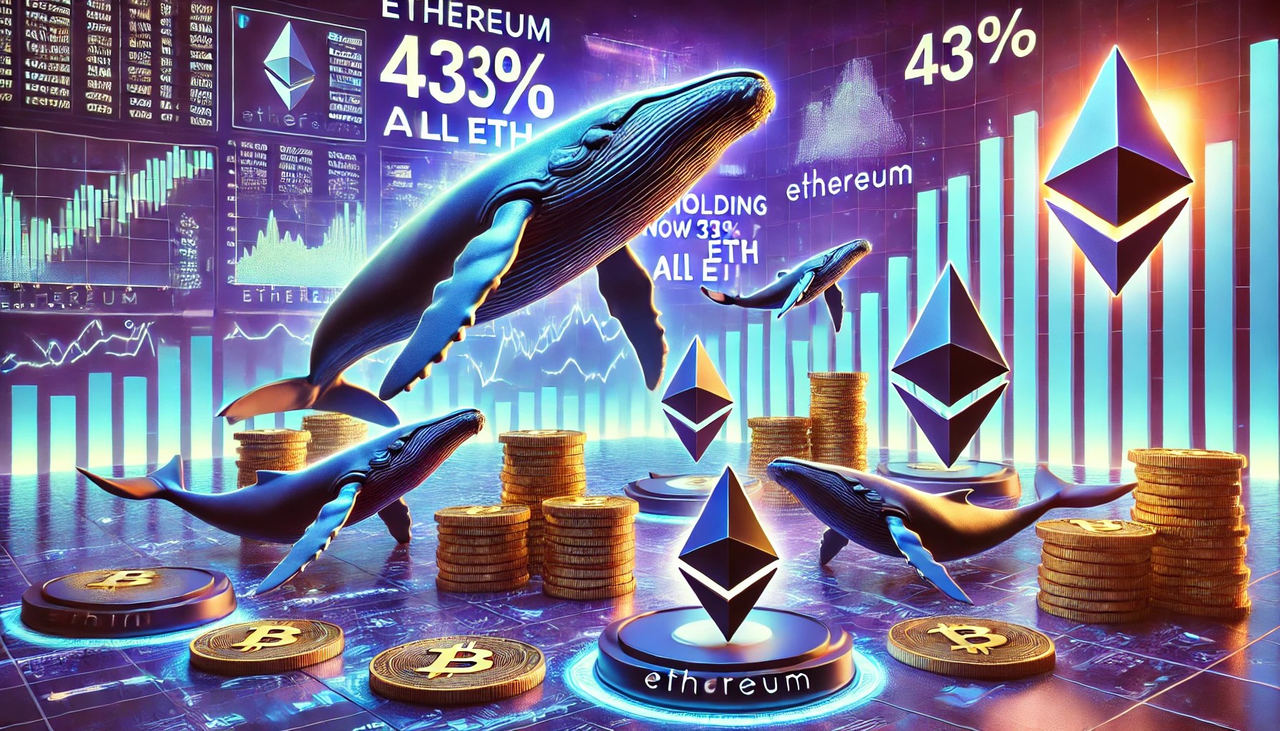 Ethereum Giants Grab More Power – Owning 43% of ETH Shocks Crypto World