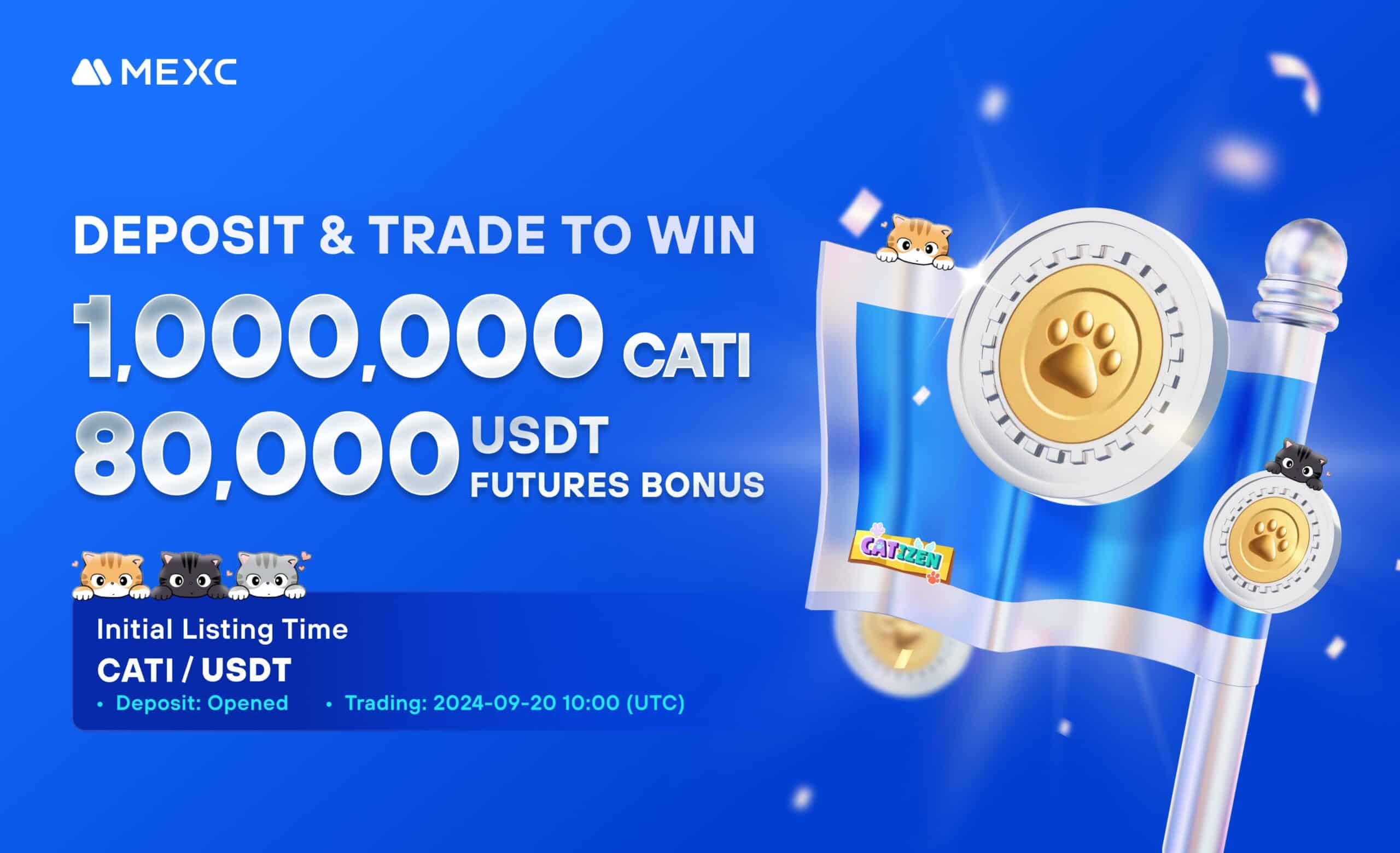 Win Your Share of 1M CATI & $80K USDT in MEXC’s Groundbreaking Trading Event